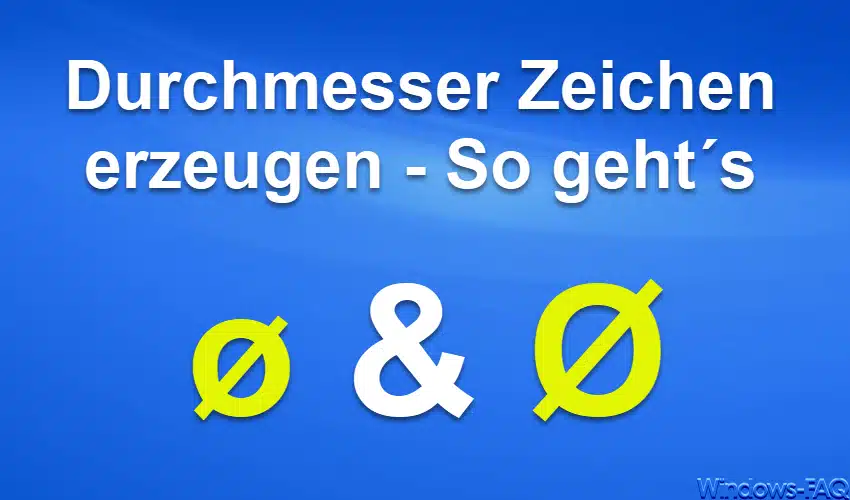 Durchmesser Zeichen